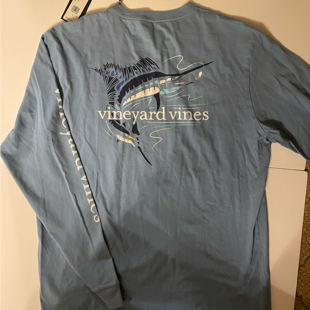 Vineyard Vines Long Sleeve - Sailfish, Large, Blue